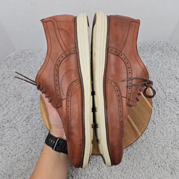Cole Haan Mens 12M OriginalGrand Woodbury Brown Wingtip Brogue Casual Oxford - Picture 7 of 12